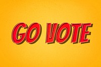 Go vote comic retro lettering illustration