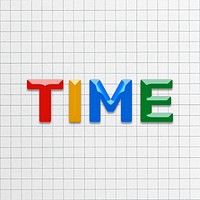 3d font time lettering colorful word typography