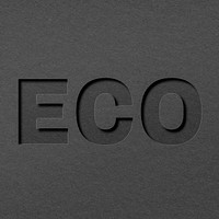 Eco paper cut lettering font typography