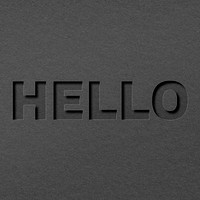 Paper cut hello lettering font typography