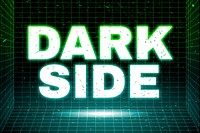 Dark neon grid dark side futuristic bold font