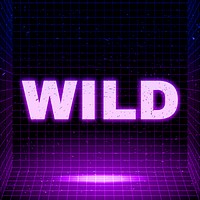 Futuristic neon wild space grid typography