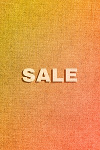 Sale word pastel fabric texture