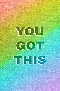 Rainbow you got this word gay pride font lettering textured font