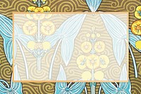Gold frame Bohemian fabric pattern