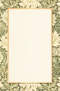 Floral frame William Morris inspired pattern background