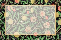 Floral frame vector William Morris pattern vintage