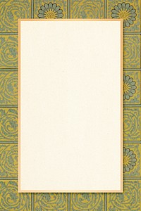 Floral frame William Morris inspired pattern background