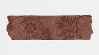 Marigold flower washi tape vector journal sticker remix from artwork by William Morris