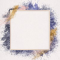 Glitter frame sparkly festive white background