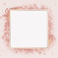 Shiny gold border festive glitter frame