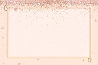 Festive glitter frame psd pink sparkly background