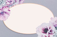 Cherry blossom purple vector frame