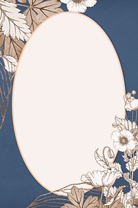 White flower layered psd frame