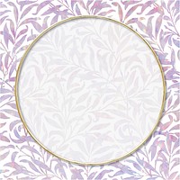 Nature holographic frame pattern remix from artwork by William Morris