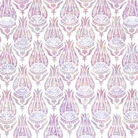 Vintage tulip holographic vector pattern remix from artwork by William Morris
