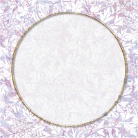 Vector pink pastel holographic frame remix from artwork by William Morris