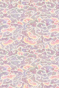 Floral holographic vector pattern remix from artwork by William Morris