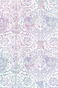 Nature holographic pattern remix from artwork by William Morris