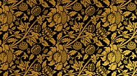 Vintage golden botanical pattern remix from artwork by William Morris