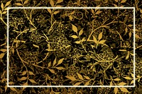 Luxury floral frame pattern vector remix from artwork by William Morris