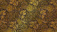 Gold botanical pattern remix from artwork by William Morris