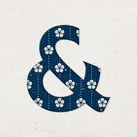 Psd and symbol japanese inspired blossom pattern typography