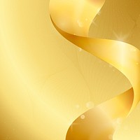 Yellow background with luxury gold ribbon 