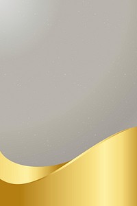 Gray background vector with golden wave border