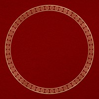 Chinese frame Lu symbol pattern gold circle in Chinese New Year theme