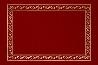 Chinese frame oriental pattern gold square in Chinese New Year theme