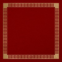 Chinese frame Lu symbol pattern gold square in Chinese New Year theme