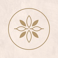 Minimal blooming flower logo for health and wellness