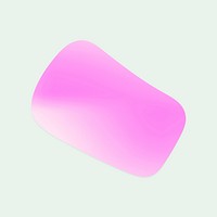 Holographic badge psd pink gradient square shape