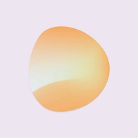 Gradient sticker vector orange circle shape