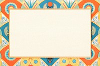 Colorful Egyptian patterned frame ornamental illustration