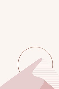 Pink gold mountain background vector aesthetic