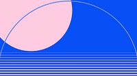 Moon geometric aesthetic w vector in blue and pink