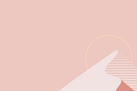 Minimal sunset mountain background psd pastel orange