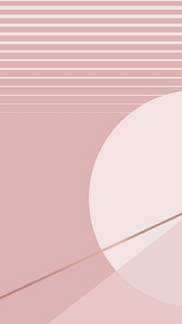 Moon geometric mobile wallpaper in nude pink