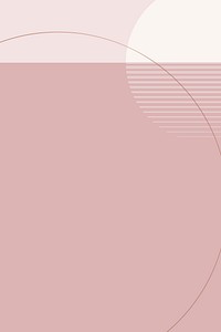 Minimal moon background vector in nude pink