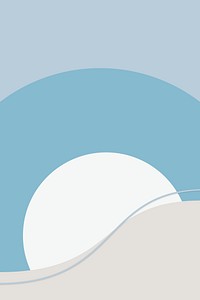 Blue wave background in Bauhaus style