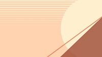 Sunset geometric aesthetic wallpaper vector in beige and brown