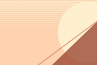 Sunset geometric aesthetic background in beige and brown 