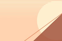 Sunset geometric aesthetic background vector in beige and brown 