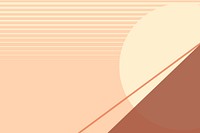Sunset geometric aesthetic background psd in beige and brown