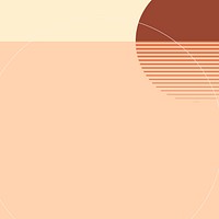 Sunset aesthetic background in geometric minimal style