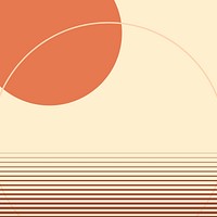 Retro sunset aesthetic background vector Swiss graphic style
