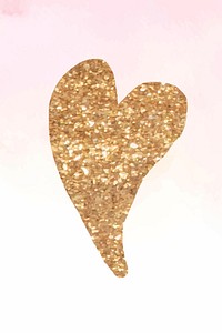 Glitter heart valentine&#39;s day vector icon 