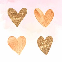 Gold heart collection valentine&#39;s day edition